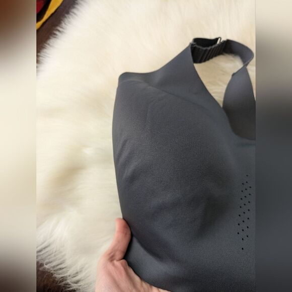 Brooks Scoopback Sports Running Bra Asphalt Grey - Picture 4 of 9